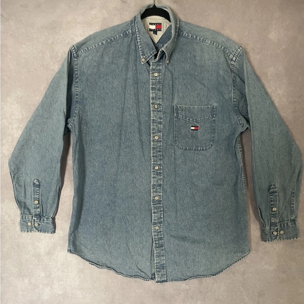 Vintage 90’s Y2K Tommy Hilfiger Denim  Button Down Shirt